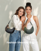 LOVEVOOK Tas Selempang Fashion dengan Ritsleting, Tas Tangan Mewah Kecil untuk Wanita, Remaja Putri, Tas Mini Vintage untuk Sekolah dan Kantor