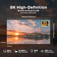Pantalla LED COB para Interiores, Panel de Video Wall de Micro LED de Paso Fino, Pantalla de Alto Contraste para Publicidad, Señalización Digital, Vestíbulo