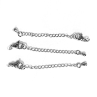 Chaîne d'extension de 50 mm avec fermoirs mousquetons pour la fabrication de bijoux DIY, bracelets et colliers