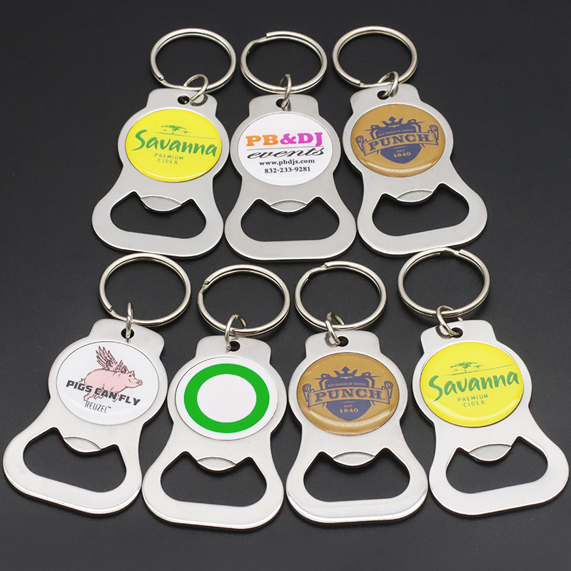 Cheap Bulk Custom Keyring Bottle Opener  Key Chain Bottle Opener  Metal Blank Bottle Opener Keychain