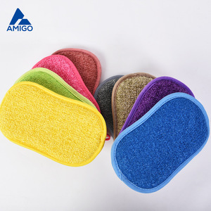 Esponja de limpieza suave de doble cara Amigo para ollas, sartenes y tazones de cocina, juego rectangular multicolor - Product Image 4
