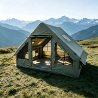 Tente gonflable quatre saisons 600D Oxford écologique, super grande capacité, pour camping familial, résistante au vent et à l'eau, portable