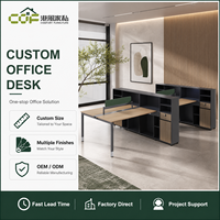 Poste de travail moderne de luxe pour 4 à 6 personnes, avec rangements personnalisables, mobilier de bureau commercial écologique