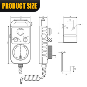 5V 4 trục 6 trục dừng khẩn cấp điện tử <span class=keywords><strong>CNC</strong></span> Mặt dây chuyền handwheel máy tay bánh xe cho ddcs - Product Image 5