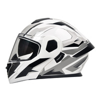 Casque de moto à face ouverte certifié DOT - Fermeture à dégagement rapide, léger, ABS, 2 visières transparentes/fumées, toutes saisons, taille XL