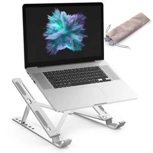 7-Level Adjustable Aluminum Vertical Laptop Stand 15.6-Inch Maximum Support New Desk Laptop Holder <strong>Riser</strong>