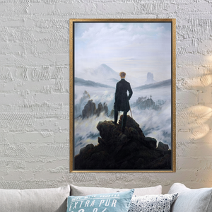 Elegant Printed <b>Canvas</b> Artwork Inspired by Wanderer Above the Sea of Fog,GOLD <b>FRAMED</b> <b>CANVAS</b> - Product Image 3