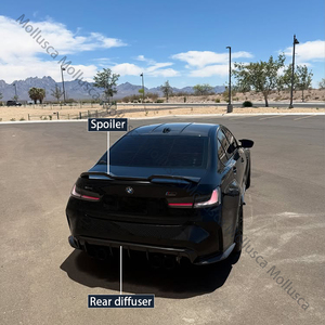 For M3 Series G80 True Carbon Spoiler Front Lip Rear Diffuser Front Grille Side Skirts Reversing Mirror Retrofit Upgrade Kit - Product Image 2