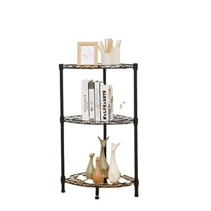 <span class=keywords><strong>3</strong></span> katmanlı mutfak köşe raf siyah kare banyo rafı - Product Image 1