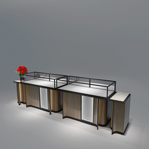 Bijouterie Mobilier Vitrine Acier inoxydable Marbre Verre Bijoux de luxe Vitrine Vitrine Cabinet - Product Image 2