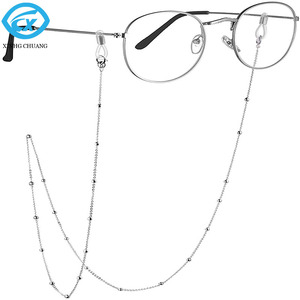 Cadena para <span class=keywords><strong>Gafas</strong></span> de Protección Facial para <span class=keywords><strong>Mujer</strong></span> con Clip para Colgar en el Cuello y Diseño de Cuentas, Collar Antipérdida, Joyería - Product Image 2