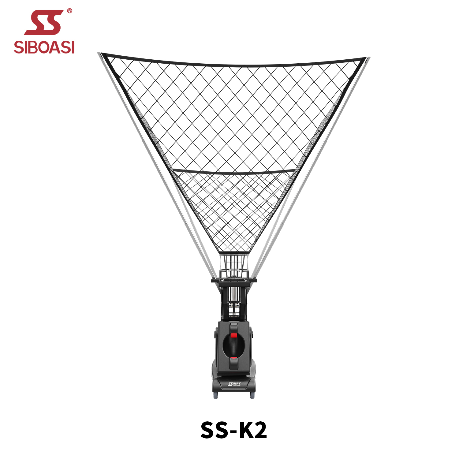 SHAREWELL K2 Pro Basketball Ball Machine-Adjustable Speed/Angle for Solo Team Practice Ball Return 6# 7# Ball 4-10m Serve
