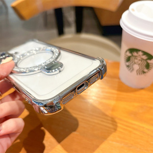 Custodia per telefono magnetica antiurto con glitter e supporto, <span class=keywords><strong>trasparente</strong></span>, a prezzo conveniente per <span class=keywords><strong>iPhone</strong></span> 18 Pro, 17 Air, 16 Plus, 15 Pro Max - Product Image 4