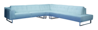 Set Sofa Ruang Tamu Villa Modern Mewah Berkualitas Tinggi Kulit Asli Bentuk L