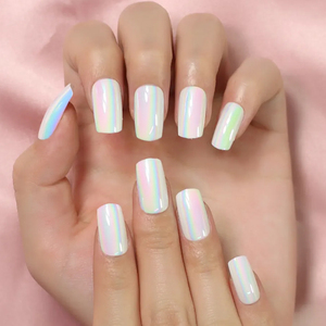 新来的人为她的短Squoval Ombre假指甲按指甲人造指甲 - Product Image 5