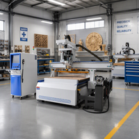 Mesin Router CNC ATC 1325, Mesin Ukiran Kayu CNC, Spindle 9KW, Meja Vakum untuk Pembuatan Furnitur