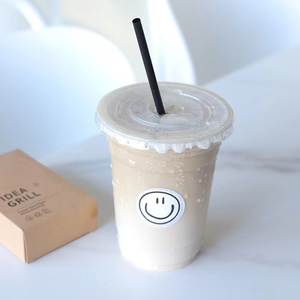 8 couleurs imprimant le style simple de mur d'OEM avec le gobelet en plastique jetable de couvercle pour des boissons - Product Image 3