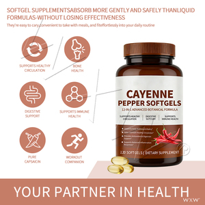 Capsaïcine en gélules haute puissance, brûleur de graisse thermogénique, soutien à la gestion du poids, stimulant du métabolisme - Product Image 2