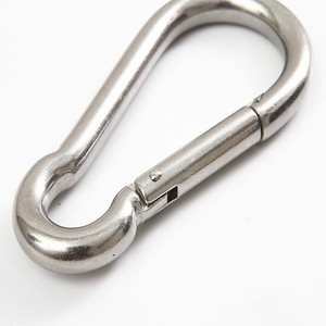 Mosquetón de Acero Inoxidable Z W de 9x90mm con Cierre de Resorte para Escalada y Llavero - Product Image 1