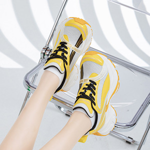 Women Casual <b>Shoes</b> 2026 Summer New Arrivals Toe Lace-Up Thick-Soled Breathable Mesh Dad <b>Shoes</b> <b>Height</b>-<b>Increasing</b> Running <b>Shoes</b> - Product Image 3