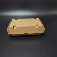 Boîte à lunch en papier kraft ondulé de qualité alimentaire, écologique, recyclable, personnalisée, en gros d'usine