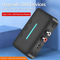 BT 5.3 Audio-Empfänger Kabelloser Audio-Adapter RCA AUX USB-Disk-Wiedergabe Typ-C Stromversorgung für Alte Verstärker und Lautsprecher