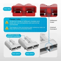 Connecteur Powerpole 50A 80A 120A 175A 350A, Kit de câblage de treuil robuste 2/0AWG 600V à déconnexion rapide pour batterie, pour le remorquage