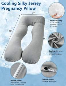 Bantal ibu hamil 60 inci, sarung bantal tidur ibu hamil tinggi, pendingin sutra bernafas - Product Image 3