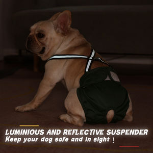 Tirantes reutilizables de primera calidad OEM Pañal para mascotas Tirantes ajustables lavables para perros Pañales para perros femeninos para el período de calor - Product Image 4