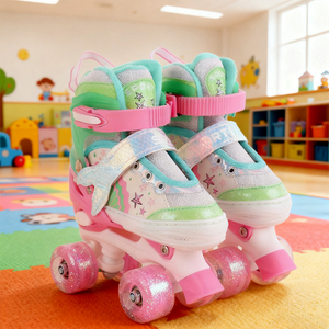 <span class=keywords><strong>Pattini</strong></span> <span class=keywords><strong>a</strong></span> <span class=keywords><strong>Rotelle</strong></span> Quad <span class=keywords><strong>per</strong></span> Bambini ZHOYA SPORT Personalizzati, Cuscinetti ABEC-7, Telaio in Alluminio, Guscio in PE, Freno in PVC, Ruote in PU Luminose - Product Image 6