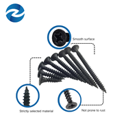 Processus de phosphatation Vis noires Vis à tête cruciforme pour cloisons sèches en bois Attaches métalliques en plastique