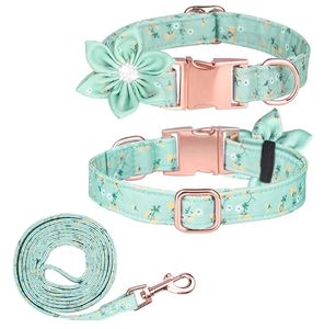 Accesorios para perros de alta calidad, conjuntos de collar y correa para perros personalizados de lujo con lazo de fijación - Product Image 1