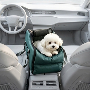 Haustier Tragetasche Autositz Nest fuer Hund Katze Mittelkonsole Rucksackstil wasserdicht Wildleder Reissverschluss rechteckig - Product Image 2