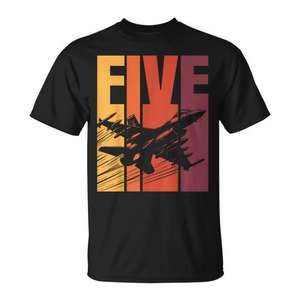 Camiseta retro de avión de combate militar para niños de 5 años, regalo de cumpleaños número 5 - Product Image 1