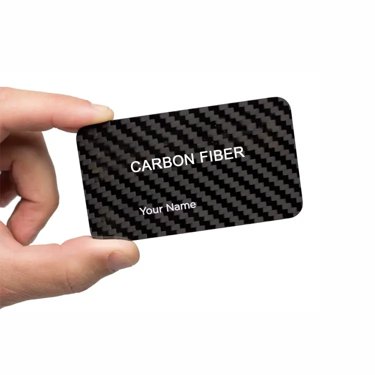OEM logo cnc karbon fiber levha gerçek karbon Fiber kartvizitler