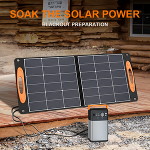 แผงโซลาร์เซลล์พับได้แบบพกพา 100W สำหรับสถานีพลังงานแคมป์ปิ้ง แหล่งจ่ายพลังงานในครัวเรือน สำหรับระเบียงหน้าต่าง GSSP-100 - Product Image 3