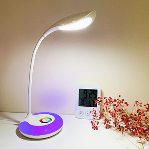 LED Desk Lamp Reading Lamp Flexible Gooseneck Touch Control <b>Table</b> Lamp 5W 3 Modes Eye-Care RGB Bedside Light for Bedroom Office - Product Image 1