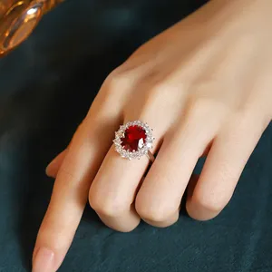 Bague MUSHAN personnalisée en argent sterling 925, plaquée or 18 carats, avec coussin de pierres, cadeau de fiançailles pour femme, collection Estate - Product Image 2