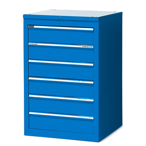 Fami Flexa Series <b>Drawer</b> Cabinet 6 <b>Drawers</b> L717 D600 H1000 Dark Grey Ral7000 <b>Tool</b> Storage - Product Image 3