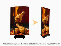 Schermo LED Pieghevole a 3 Ante P2 P2.5, Display Pubblicitario LED Bifacciale da Pavimento