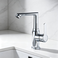 Robinet de lavabo rotatif en acier inoxydable chromé de haute qualité, très vendu, avec cartouche céramique pour installation salle de bain/chambre, garantie 5 ans