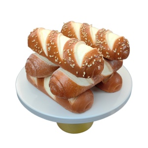 Modelo de simulación de bagel y pan de soda hecho a mano, juguete de rebote lento, pan con lazo, diseño minimalista moderno, adornos decorativos para tienda - Product Image 5