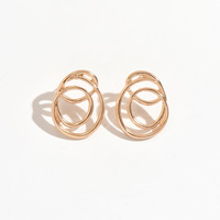 Anting Tusuk Motif Bunga Matahari Bulan Gaya Eropa Amerika, Desain Unik, Vintage, Mutiara Imitasi, Lingkaran, Paduan Logam, untuk Wanita
