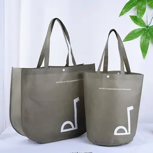 Оптовая продажа, индивидуальная рекламная перерабатываемая полипропиленовая ламинированная сумка для покупок, сумка из нетканого материала