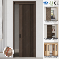 Pintu Interior Kayu Geser Tersembunyi di Dinding, Desain Italia Terbaru, Dapat Disesuaikan, Kedap Suara, Soft Close, untuk Apartemen dan Vila