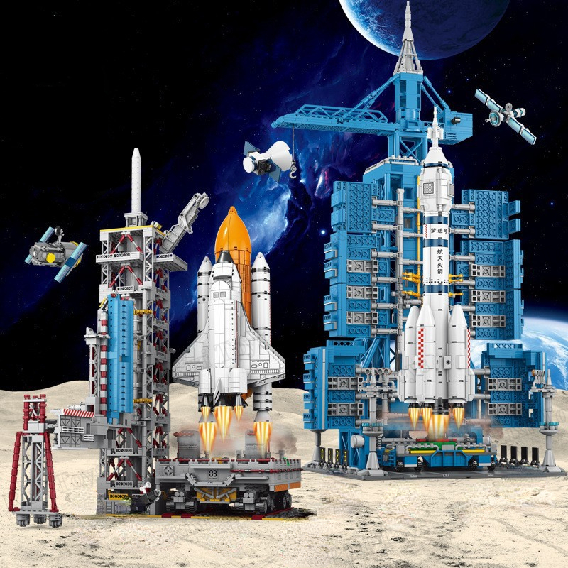 レレブラザー教育用宇宙シャトルロケットDIY組み立て宇宙船モデル