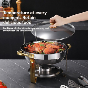 Hot bán chafing món ăn cho tự chọn vòng chafing món ăn tự chọn Set thép không gỉ chafers và tự chọn ủ bộ cho các bên - Product Image 4