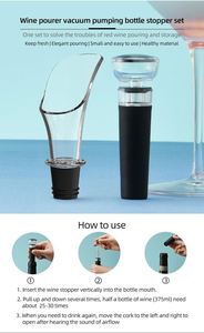 2in1 Gift Box <b>Wine</b> Aerator Pourer and Vacuum <b>Stopper</b> Sealed <b>Wine</b> Accessories Gift Set - Product Image 4