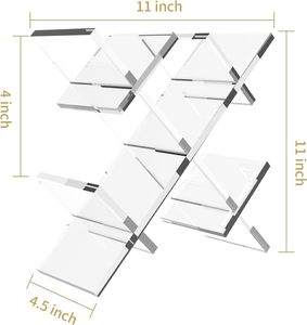 Support de rangement pour petites bouteilles de <span class=keywords><strong>vin</strong></span> en acrylique transparent, sur pied, pour table, maison, cuisine, bar, armoires, taille personnalisable - Product Image 6