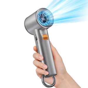 Portable Outdoor Handheld Rechargeable Turbo <b>Fan</b> 5000mAh <b>Personal</b> Mini Pocket Powerful Airflow 20 Hours 100 Adjustable Speeds - Product Image 1